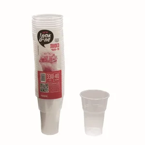 כוסות חד פעמי 330 מ"ל לשתייה קרה 40 יח''