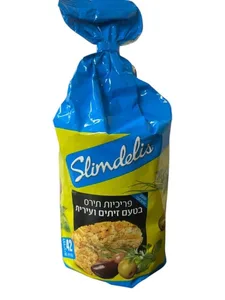 פריכיות תירס סלים דליס בטעם זיתים ועירית