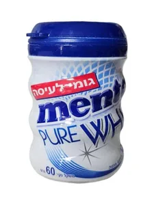 מסטיק מנטוס בקבוקון פיור וויט מנטה