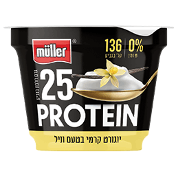 מולר פרוטאין וניל 0% 25 גרם חלבון