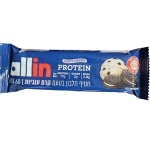 חטיף חלבון ALLIN בטעם קרם עוגיות