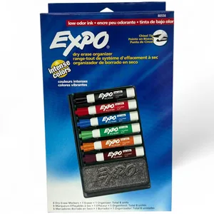 סט טוש ללוח מחיק +; ספוג אקספו1/6