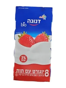 דנונה 3% בטעם תות מארז 8 יח'
