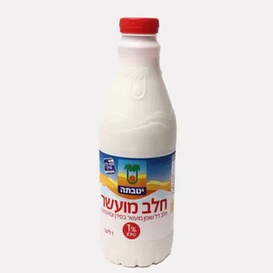חלב 1% בבקבוק יטבתה 1 ליטר