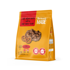 חטיף ביס בר הום מייד קשיו בייגלה שוקולד חלב   130 גרם