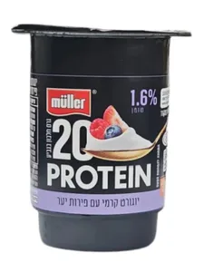מולר פרוטאין בטעם פירות ער 1.6% שומן 20 גרם חלבון