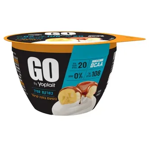 יוגורט גו סמיך בטעם בננה קרמל0% שומן