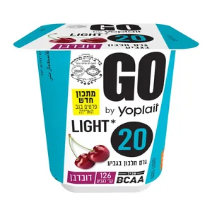 יופלה לייט גו 20 גרם חלבון בטעם דובדבן