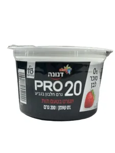דנונה פרו תות ללא סוכר 20 גרם חלבון