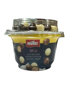 מולר יוגורט מיקס כדורים מצופים שוקולד חום ולבן