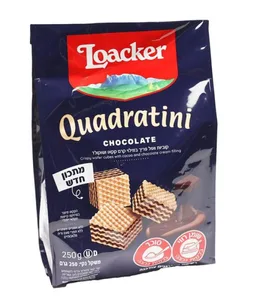 לואקר קוביות בטעם קרם קקאו 250 גרם