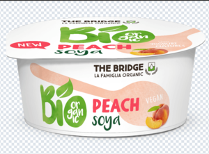 ביוגורט סויה אורגני ללא גלוטן בטעם אפרסק 125 גרם