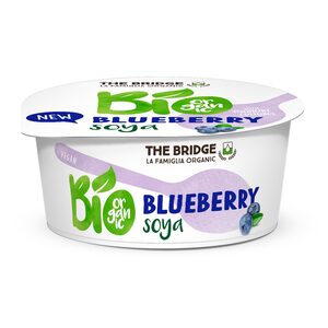 ביוגורט סויה אורגני ללא גלוטן בטעם אוכמניות 125 גרם