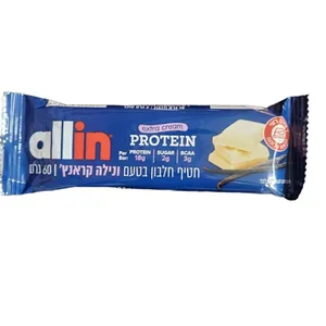 חטיף חלבון ALLIN בטעם ונילה קראנץ