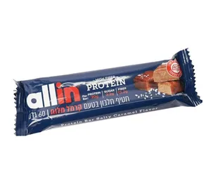 חטיף חלבון ALLIN בטעם קרמל מלוח