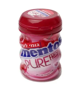 מסטיק מנטוס בקבוקון פיור פרש דובדבן