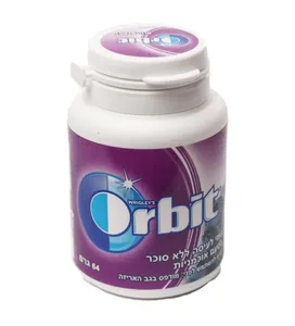 מסטיק אורביט בקבוקון אוכמניות