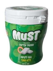 מסטיק מאסט ללא סוכר בקבוקון מנטה עדינה