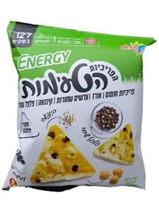 פריכיות משולשות עדשים שחורות ופלפל שחור