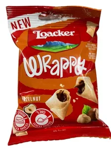 לואקר ראפי כריות וופל במילוי קרם אגוזים 50 גרם