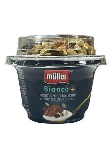 יוגורט מולר ביו קרמי בתוספת גרעינים, אגוזים וחמוציות