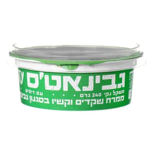 גבינאטס זיתים 240 גרם ממרח שקדים וקשיו 9% שומן