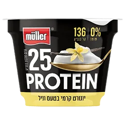מולר פרוטאין וניל 0% 25 גרם חלבון