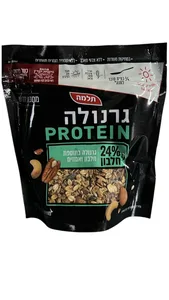 גרנולה פרוטאין בתוספת חלבון, שוקולד מריר, אגוזי קשיו 285 גרם