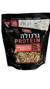 גרנולה פרוטאין שקד+;חמוציות 300 גרם