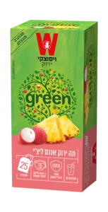 תה ירוק אננס ליצ'י 25 יח' ויסצקי