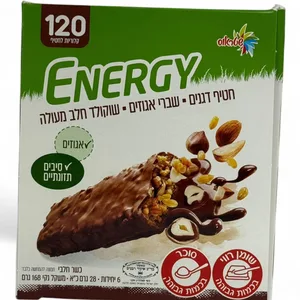 חטיפי אנרגיה מצופה שוקולד חלב   6 יח'