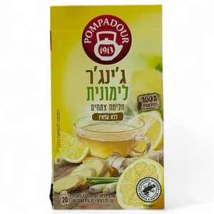 תה חליטה לימונית וג'ינג'ר 20 שקיקים פומפדור
