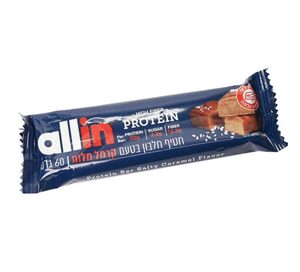חטיף חלבון ALLIN בטעם קרמל מלוח