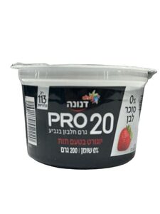 דנונה פרו תות ללא סוכר 20 גרם חלבון